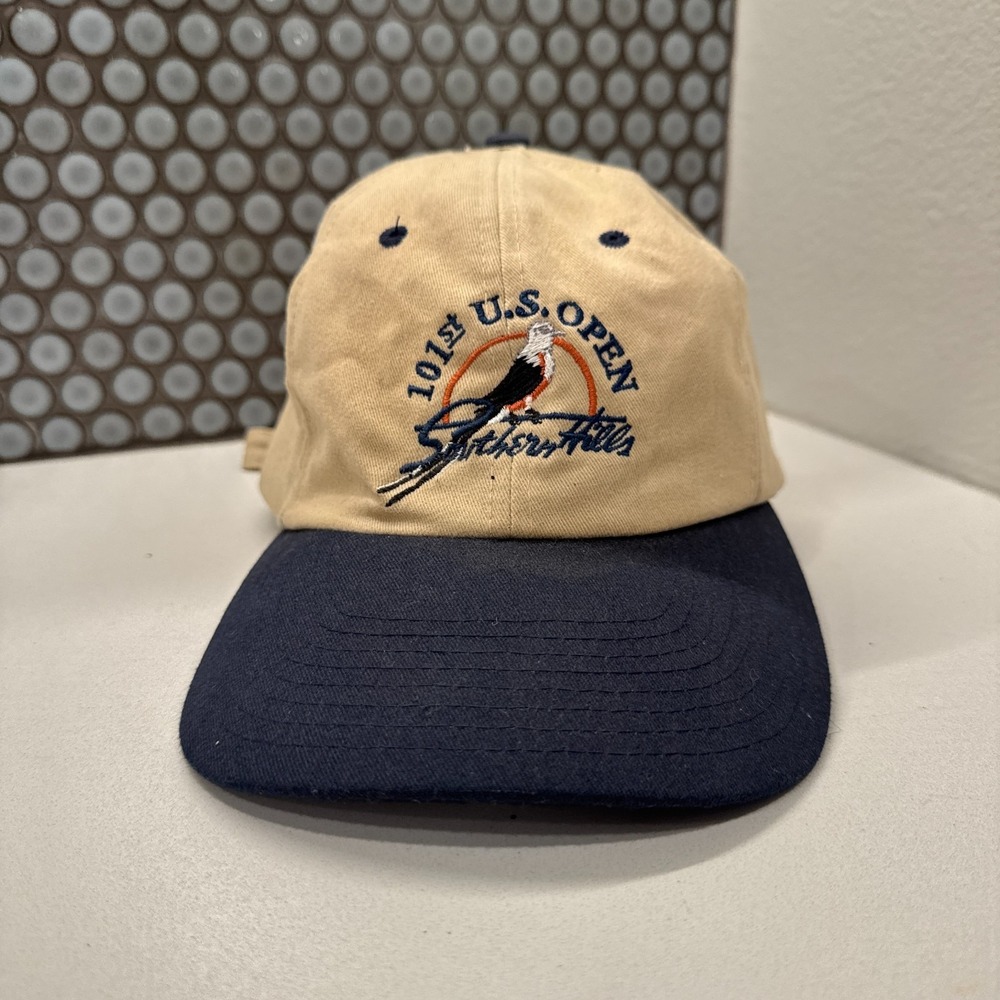 101st US Open Golf SoUthern Hills USGA‎ Cap Hat Adjustable 100% Cotton Beige